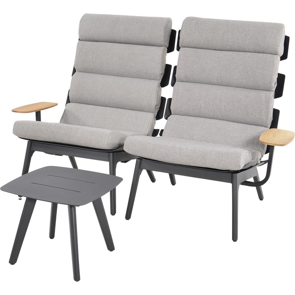 Nancy's Side Up Loungestoelen - Set van 2 - Ligstoel - Tuinstoelen - Lounge set