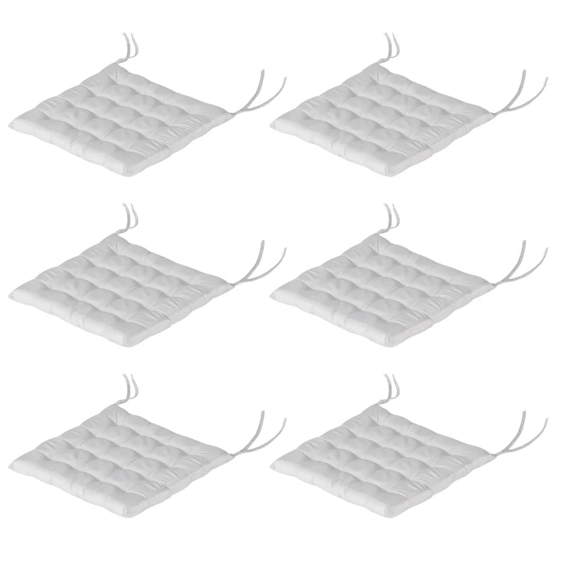 Coussins de jardin Pinheiro de Nancy - Coussins d'assise - Lot de 6 - Gris clair - 40 x 40 cm