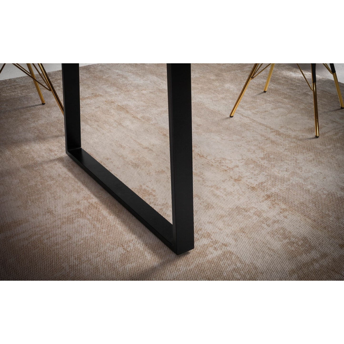 Nancy's Frossos Eettafel - Eetkamertafel - Keukentafel - Acaciahout / Staal - ± 140 x 80 x 75 cm