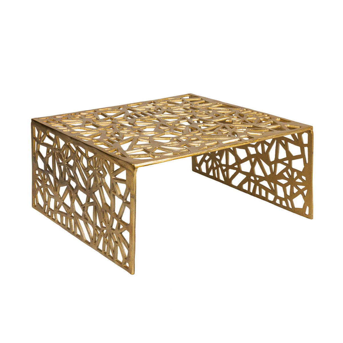 Nancy's Uscio Salontafel - Koffietafel - Goud - Gelakt Aluminium - ± 60 x 60 x 30 cm