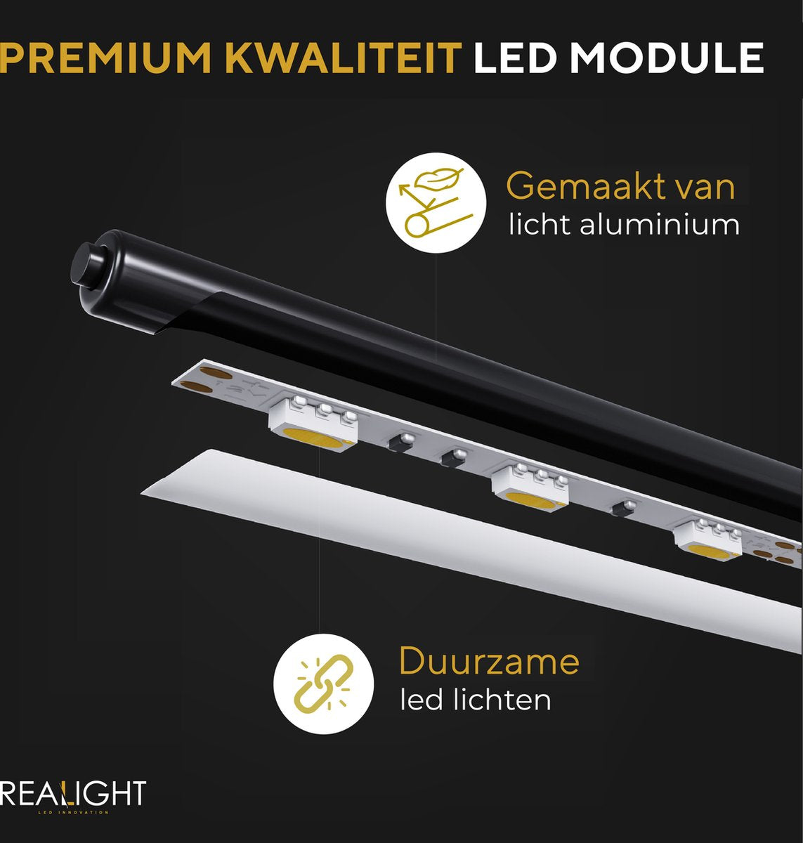 Realight LED Bureaulamp met klem Zwart