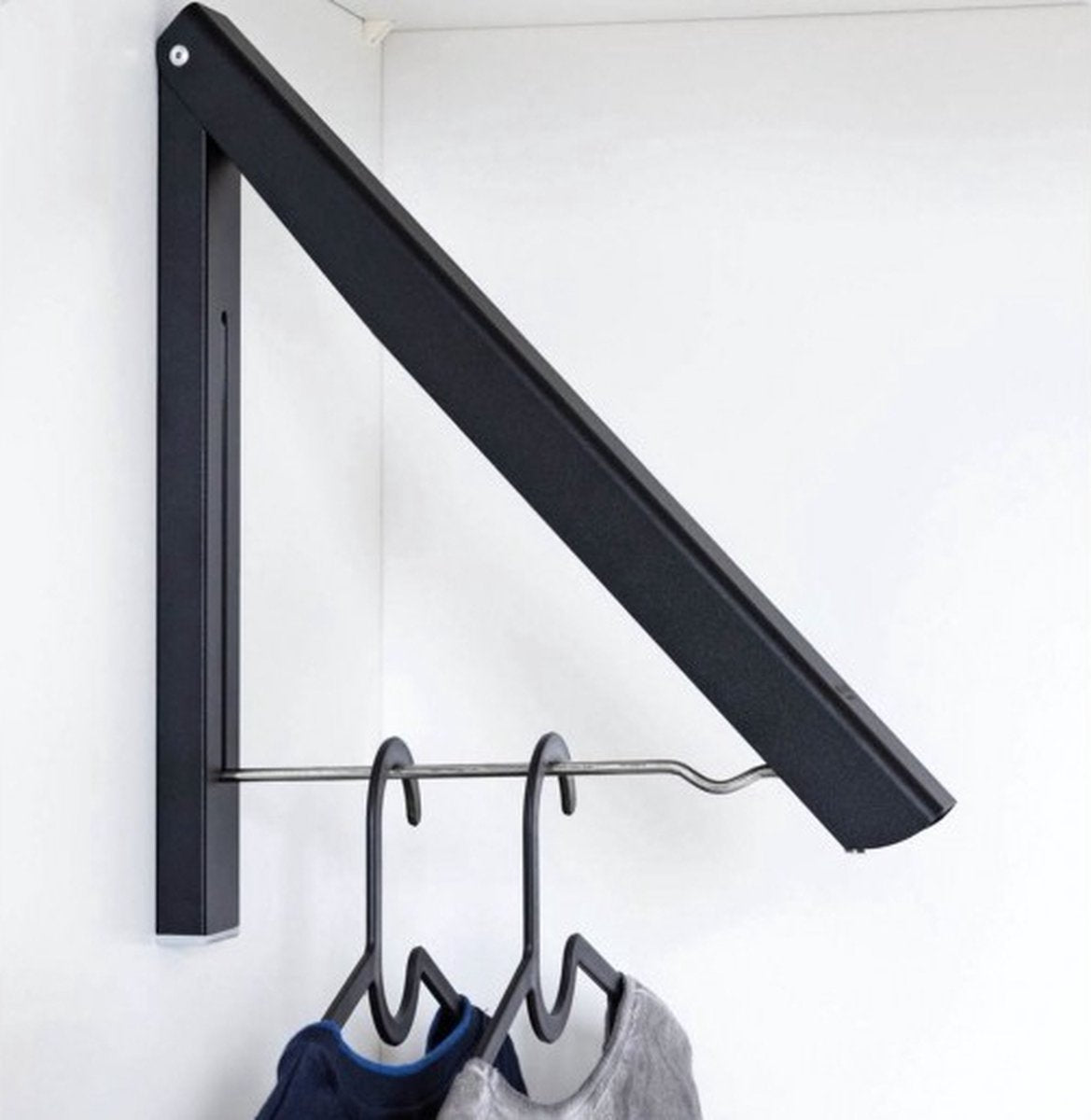 Milano Luxurious Étendoir pliable Cintre mural Noir