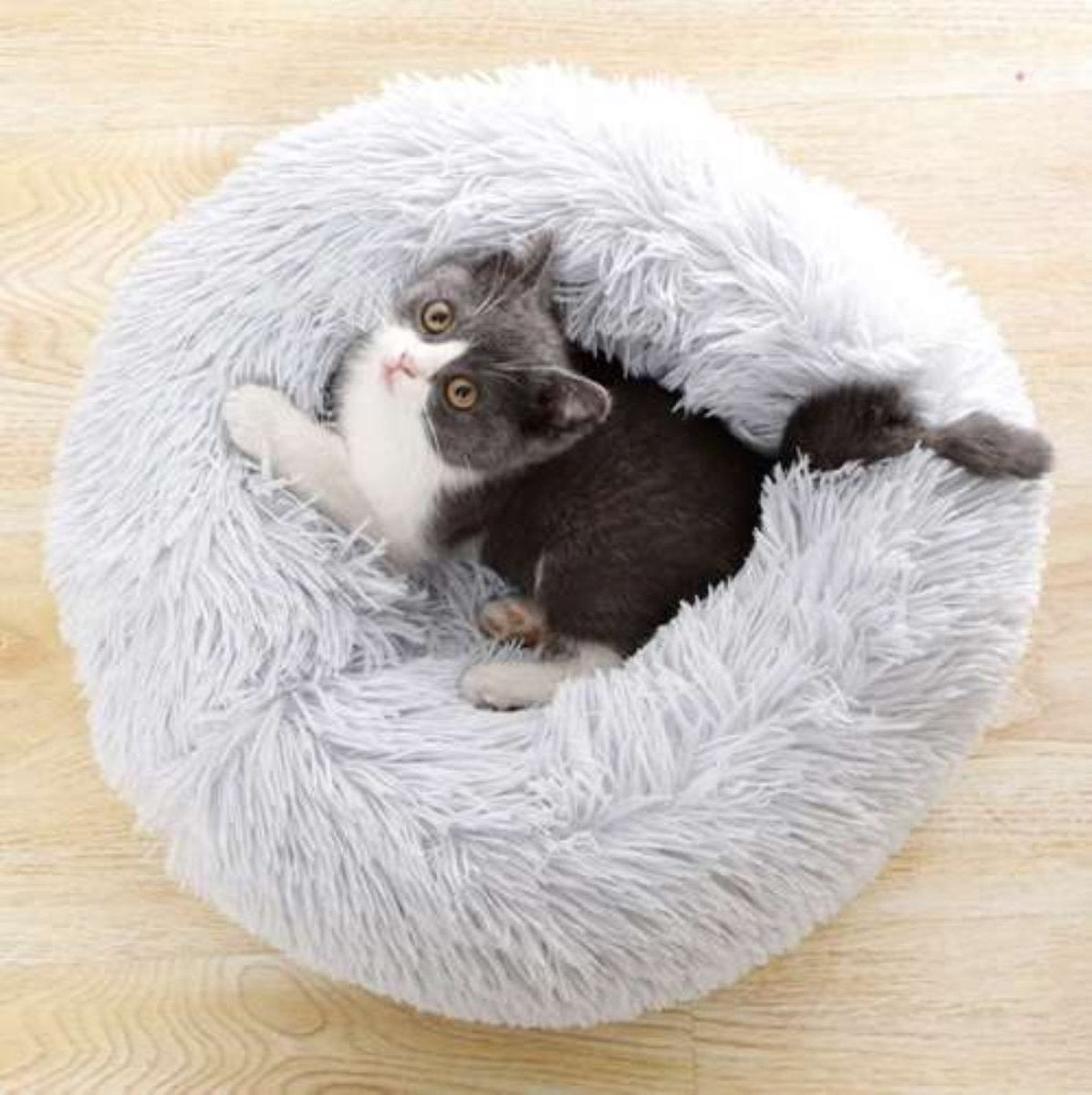 EASTWALL Fluffy kattenmand of hondenmand 60cm Grijs