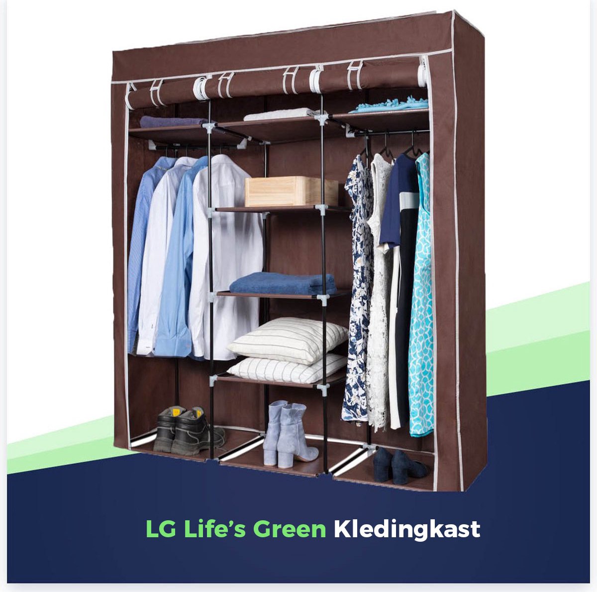 LG Life's Green KM2B XXL Opvouwbare Kledingkast Bruin