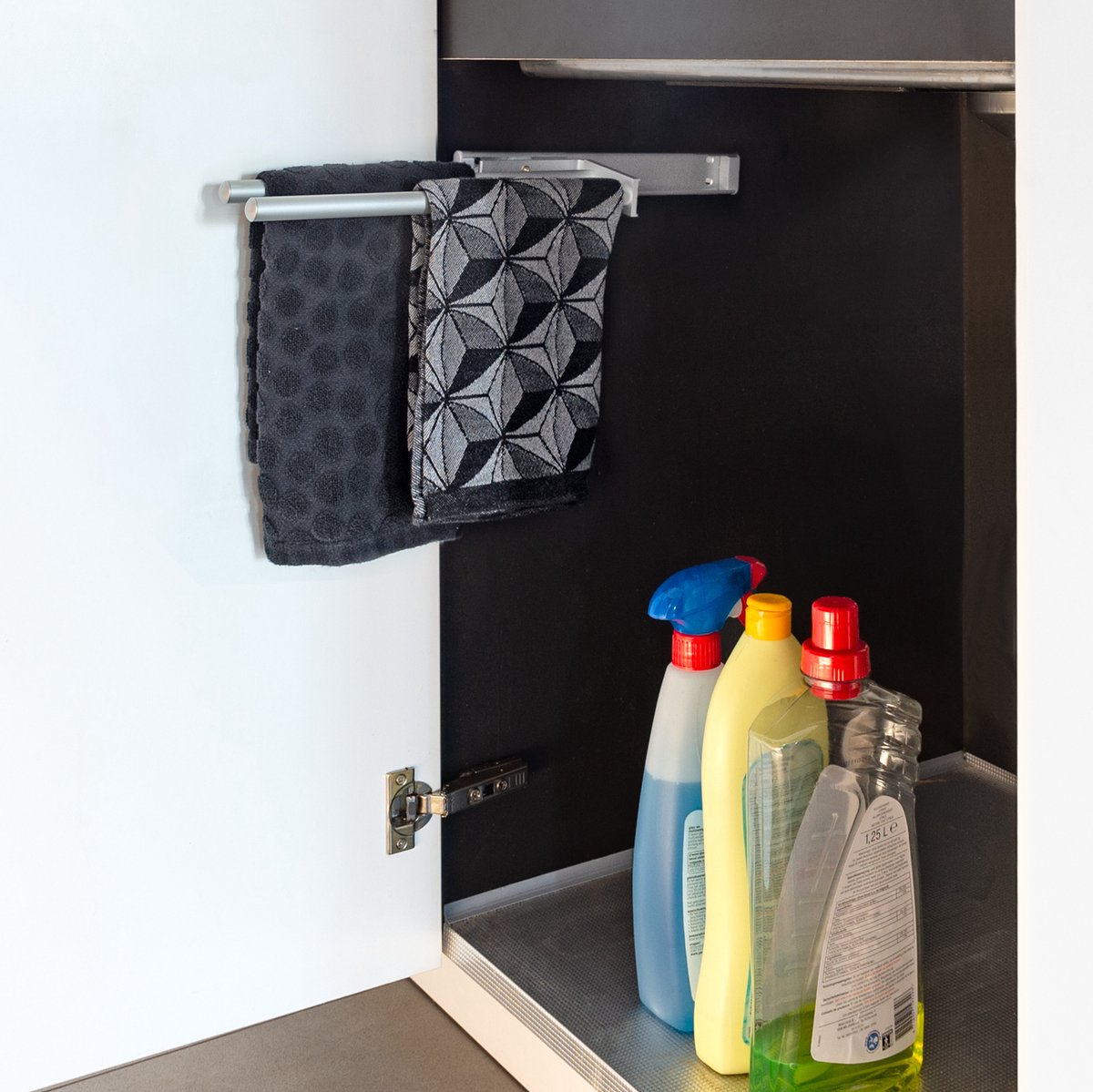 Eleganca Extendable aluminum towel rack 31cm Silver