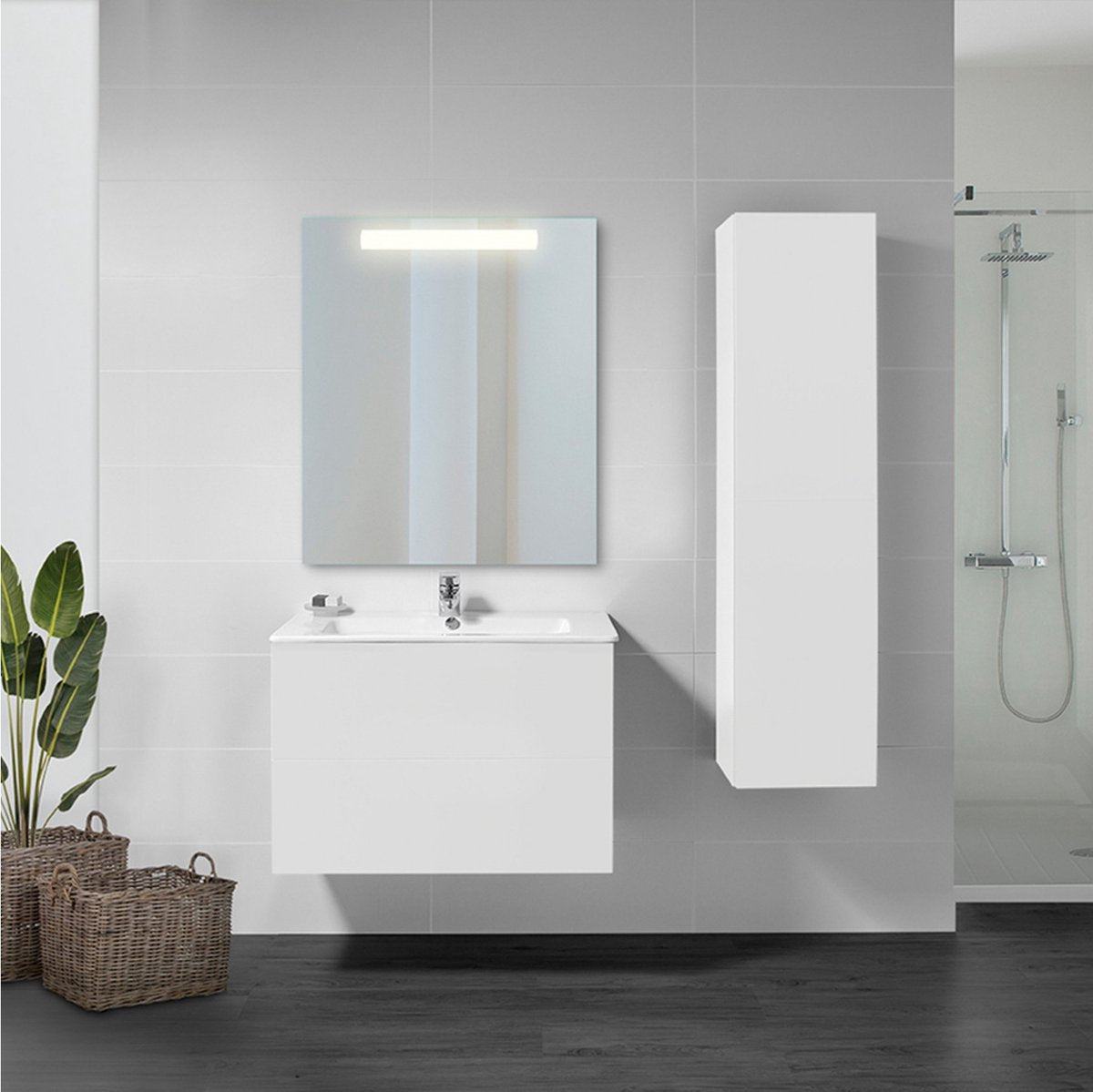 Eleganca Condensvrije badkamerspiegel met LED verlichting 60x70cm