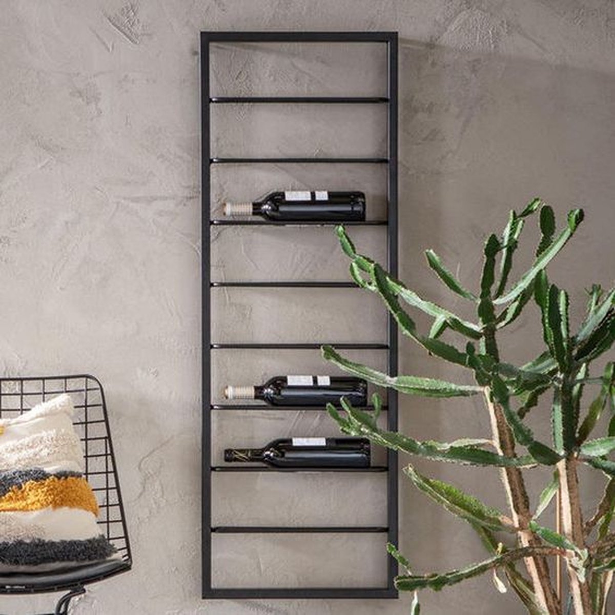 Eleganca Casier à vin pour 9 bouteilles Noir