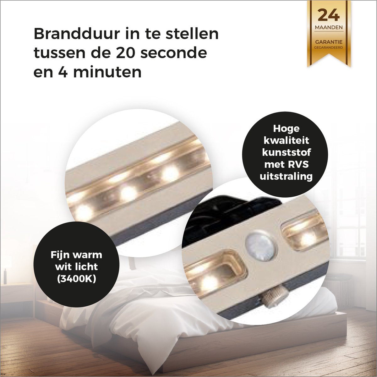 Eleganca LED uitstapverlichting met bewegingssensor 2 Stuks