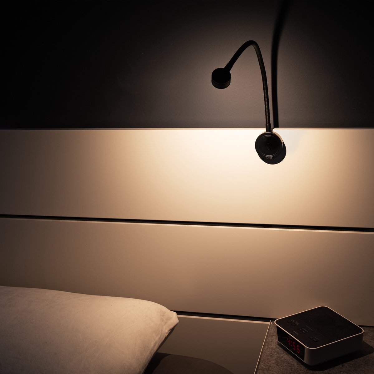 Bolt Electronics® Lampe de chevet avec port USB et USB-C 2 pièces Noir