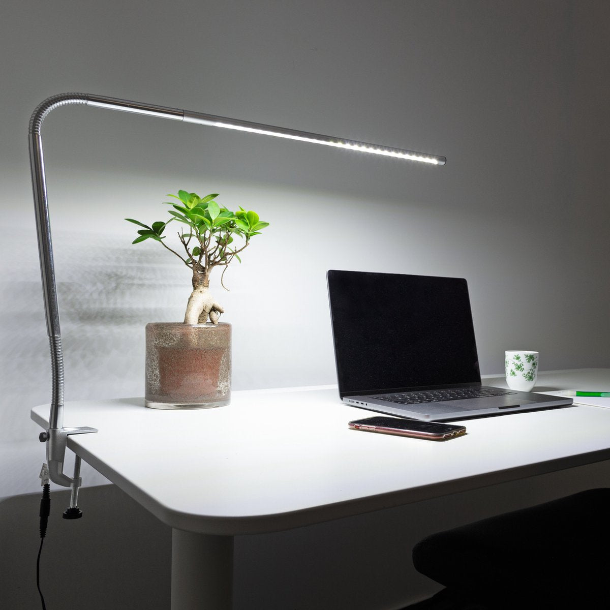 Realight LED Bureaulamp met klem Zwart