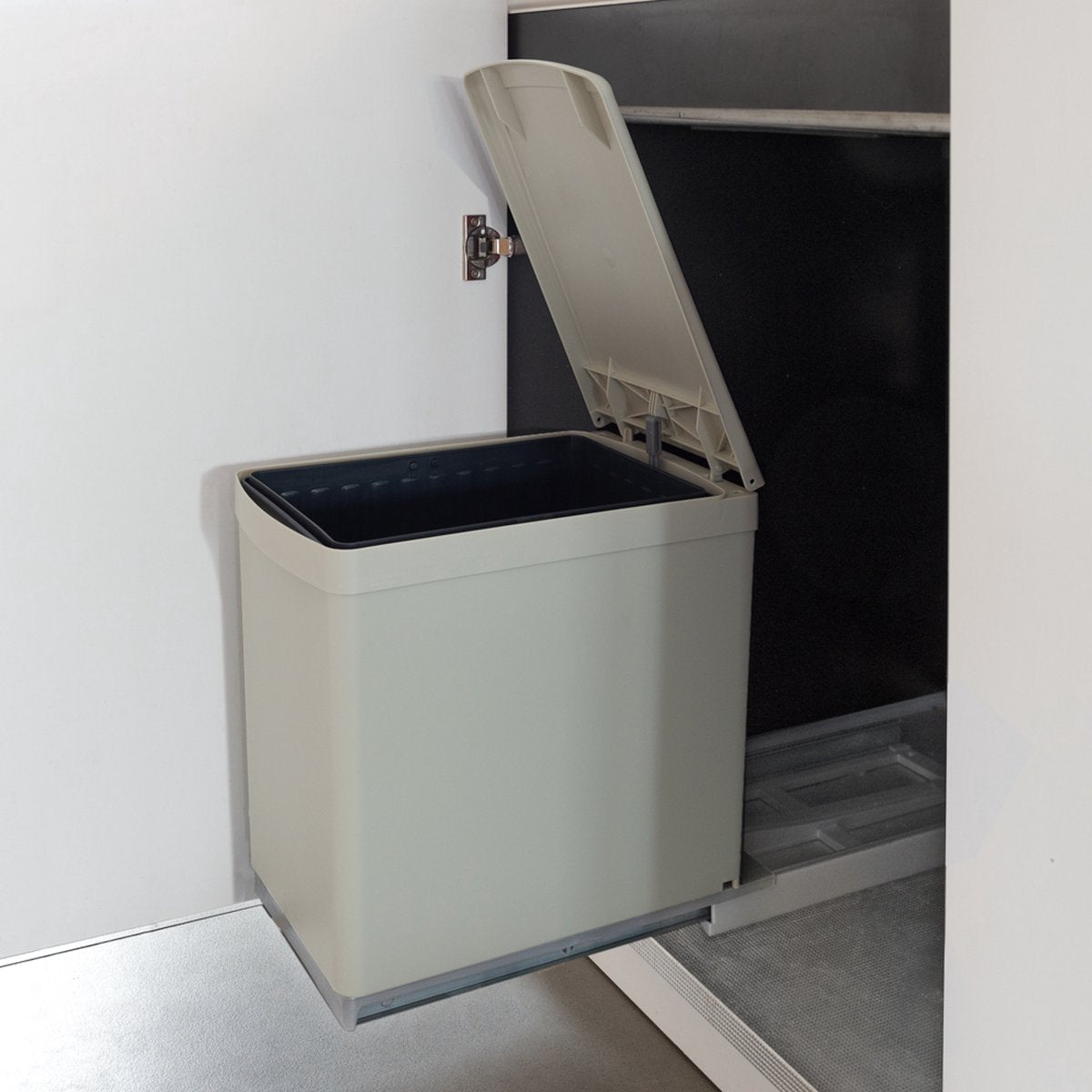 Built-in waste bin - Built-in waste bin - Built-in waste bin - Built-in garbage bin - Waste bins waste separation - 16 Liter automatic lid opening Gray