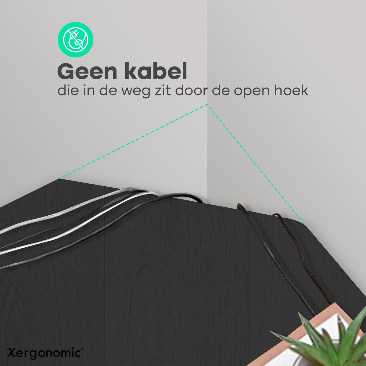 Xergonomic Hoekhoekbureau Zwart