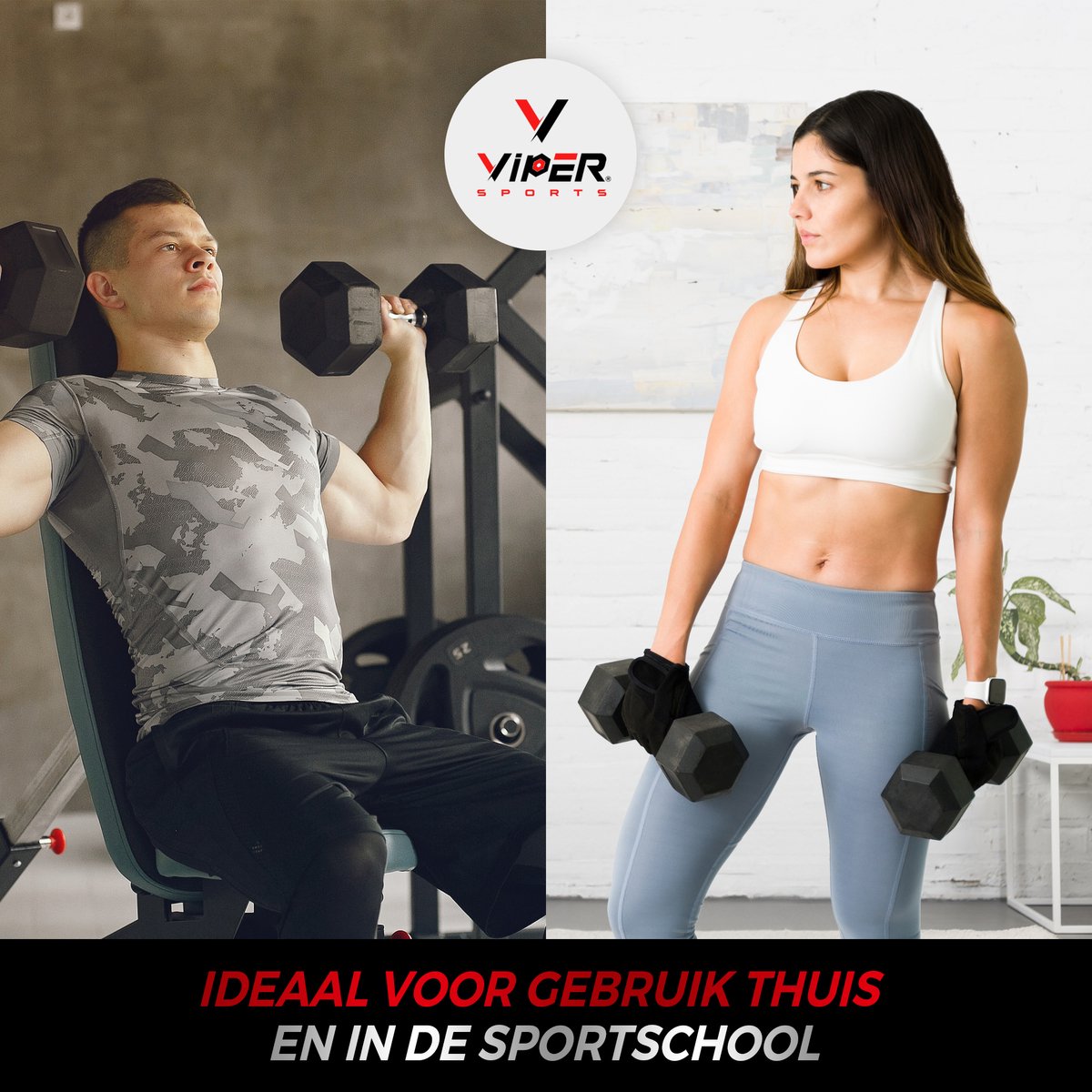 Viper Sports Iron Black 22.5 kg Dumbbell 1 stuk