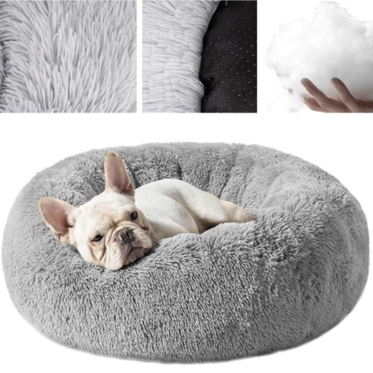 EASTWALL Fluffy kattenmand of hondenmand 60cm Grijs