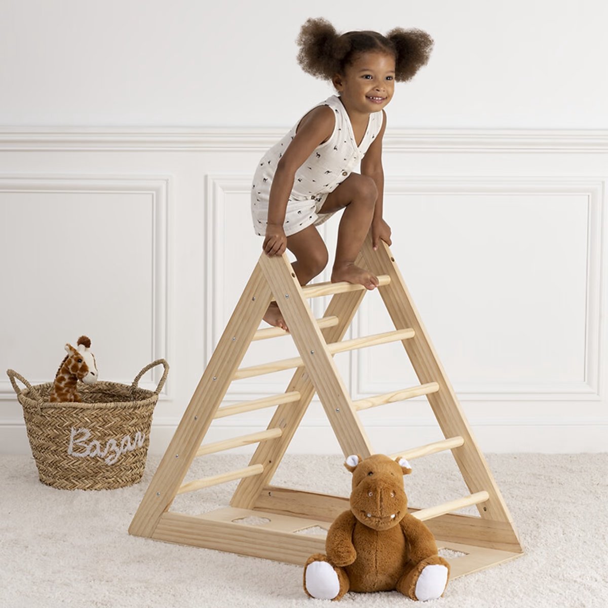 PLAYWALL Triangle jeu d'escalade Montessori cadre d'escalade bois