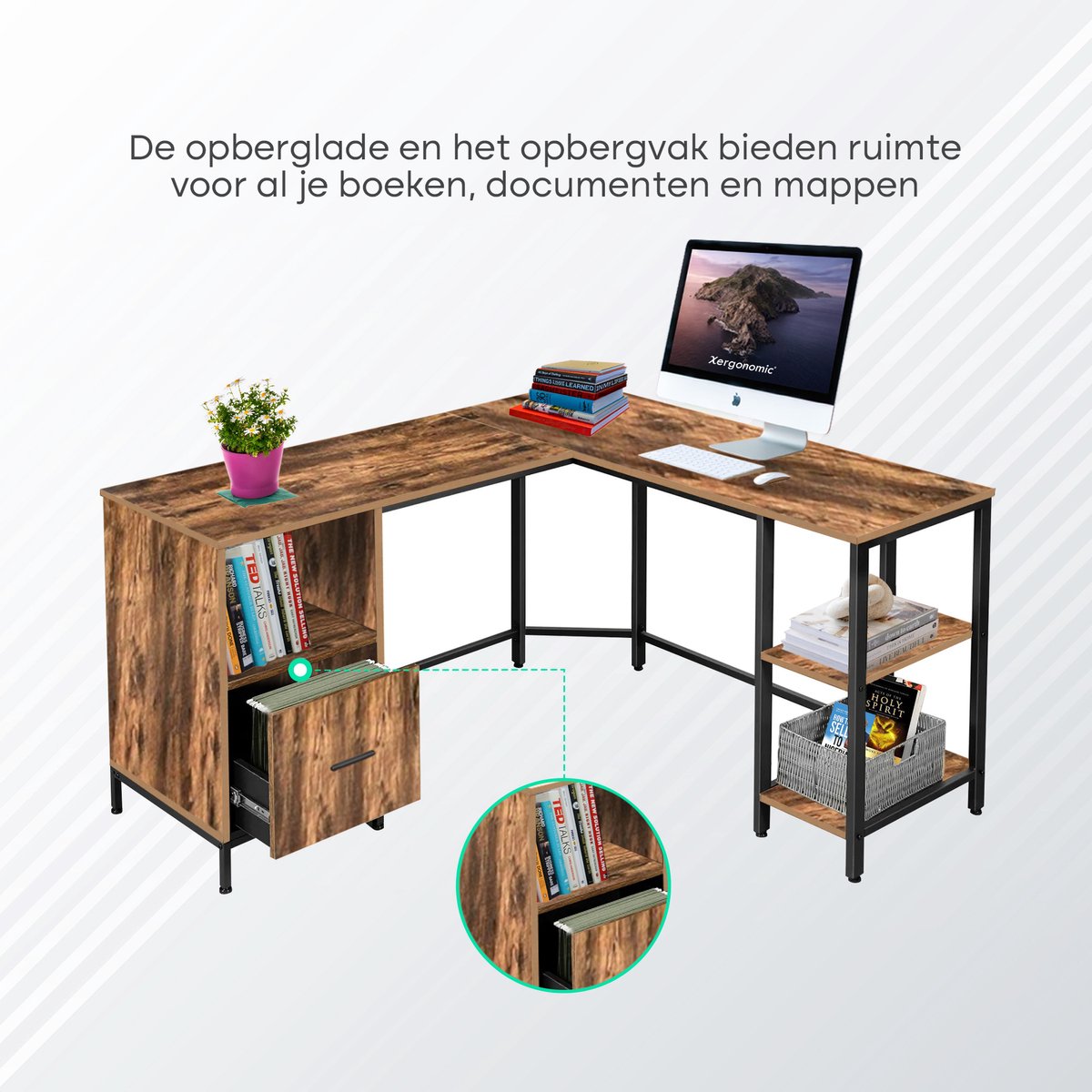 Xergonomic Hoekhoekbureau Vintage