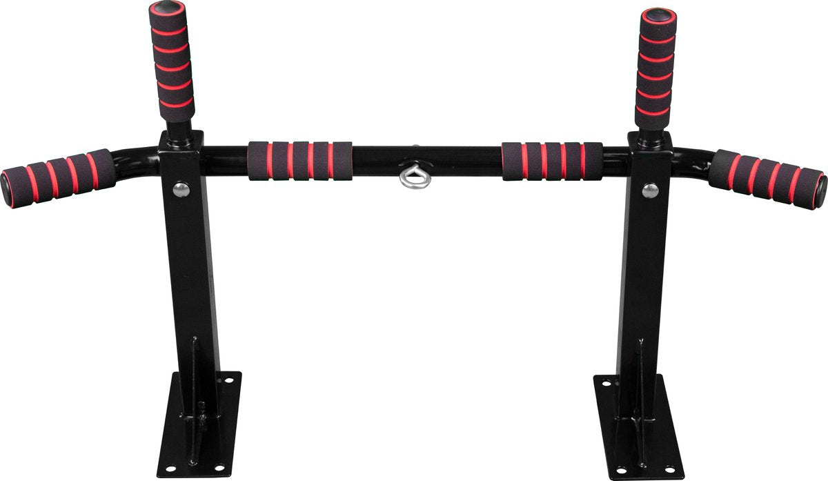 Viper Sports Pull up bar met bokszak bevestiging ring L92xB50xH8 cm – Zwart/Rood