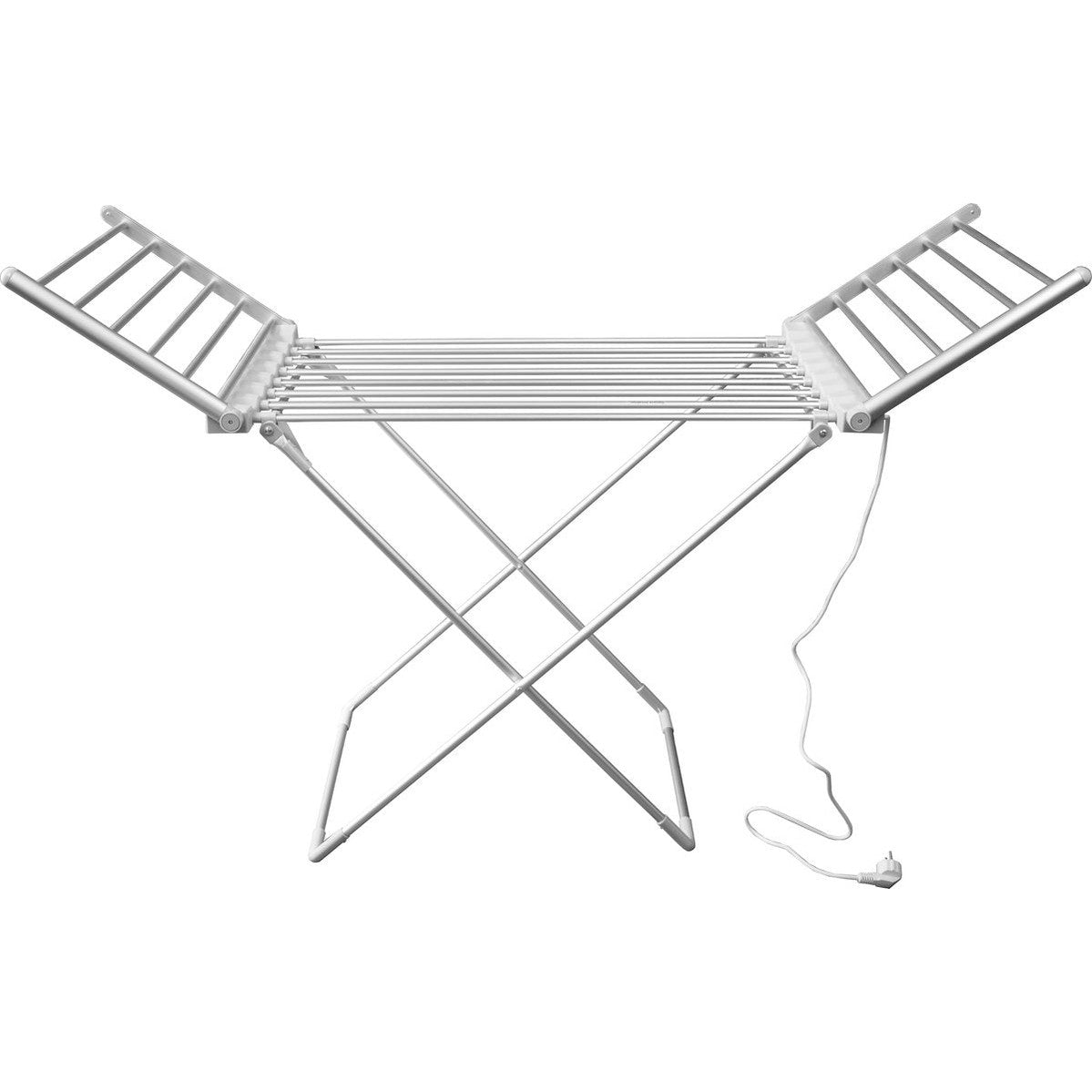 Eleganca Étendoir électrique - chauffant - minuterie - 220V Blanc/Argent