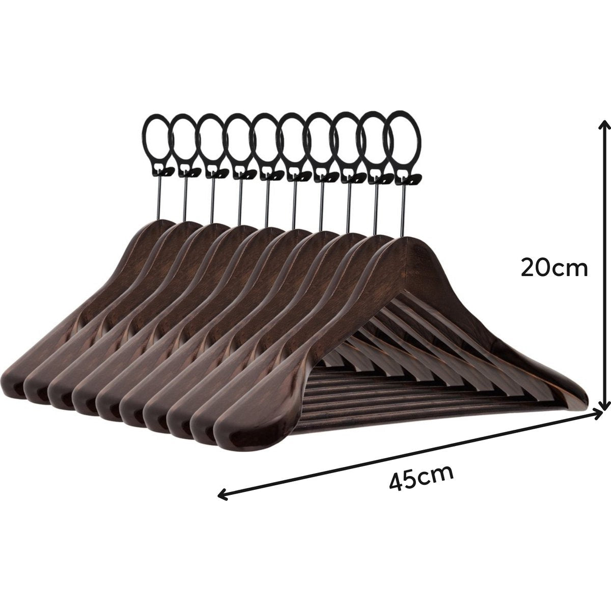 Eleganca Luxe Hotelhangers met anti diefstal ring 5 stuks Vintage