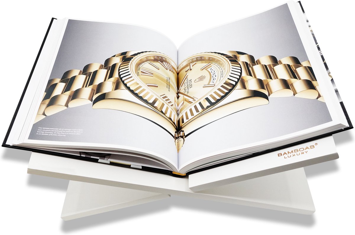 BAMBOAB Support à livres de boamboe porte-revues Blanc