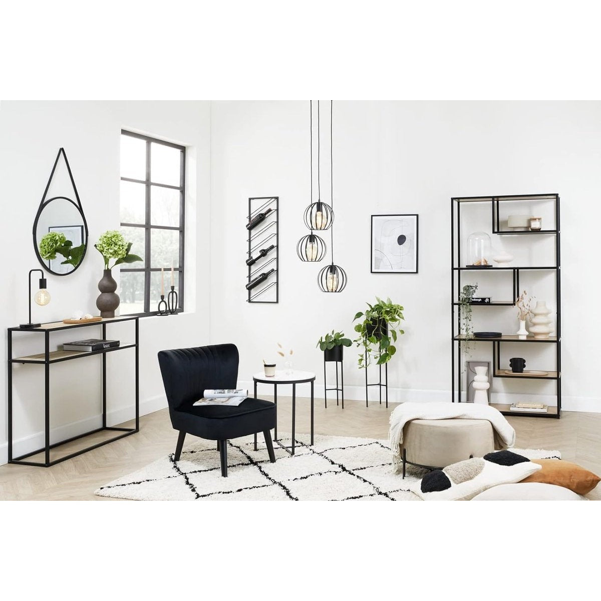 Eleganca Modern Wijnrek voor 8 flessen Zwart