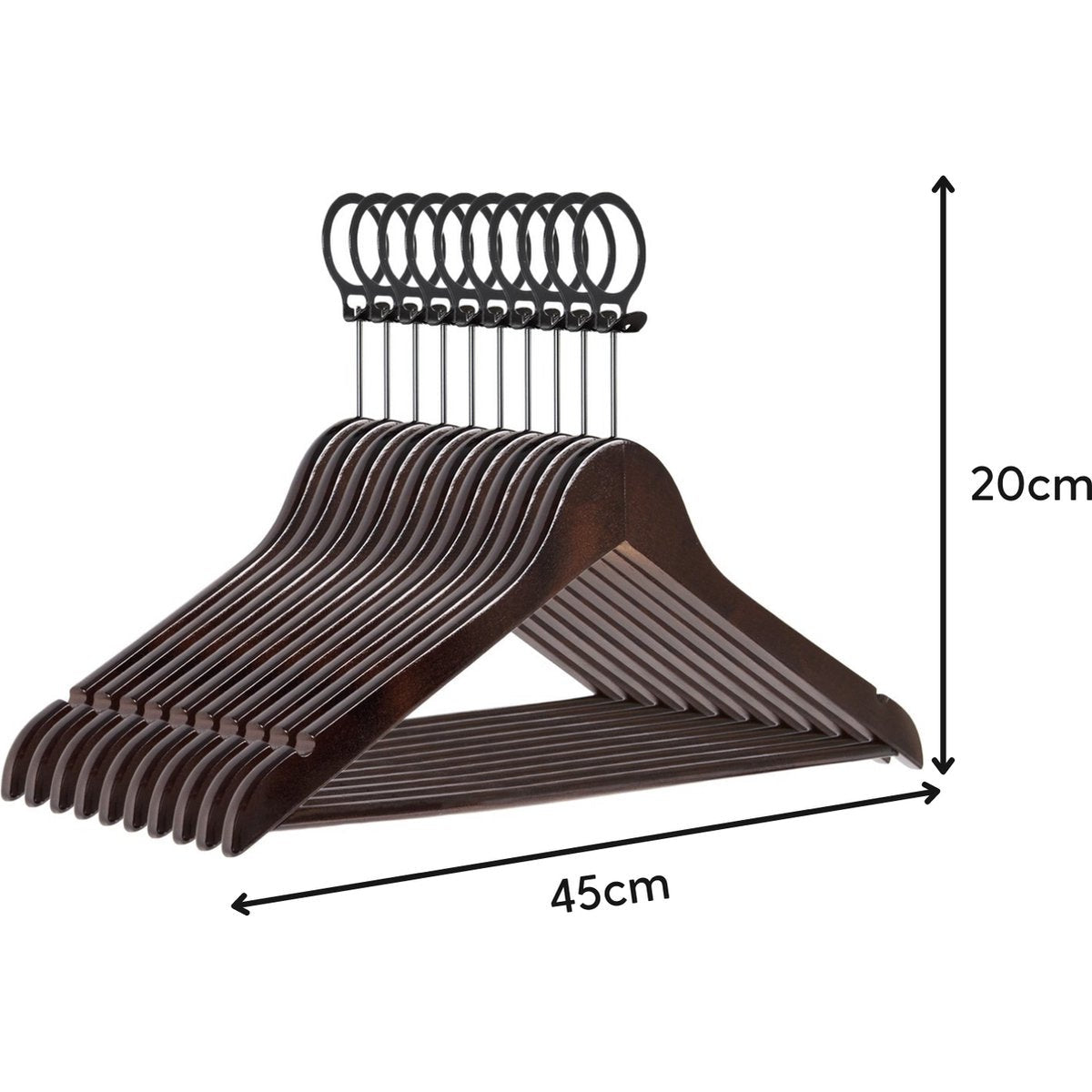 Eleganca Hotelhangers met anti diefstal ring 5 stuks Vintage