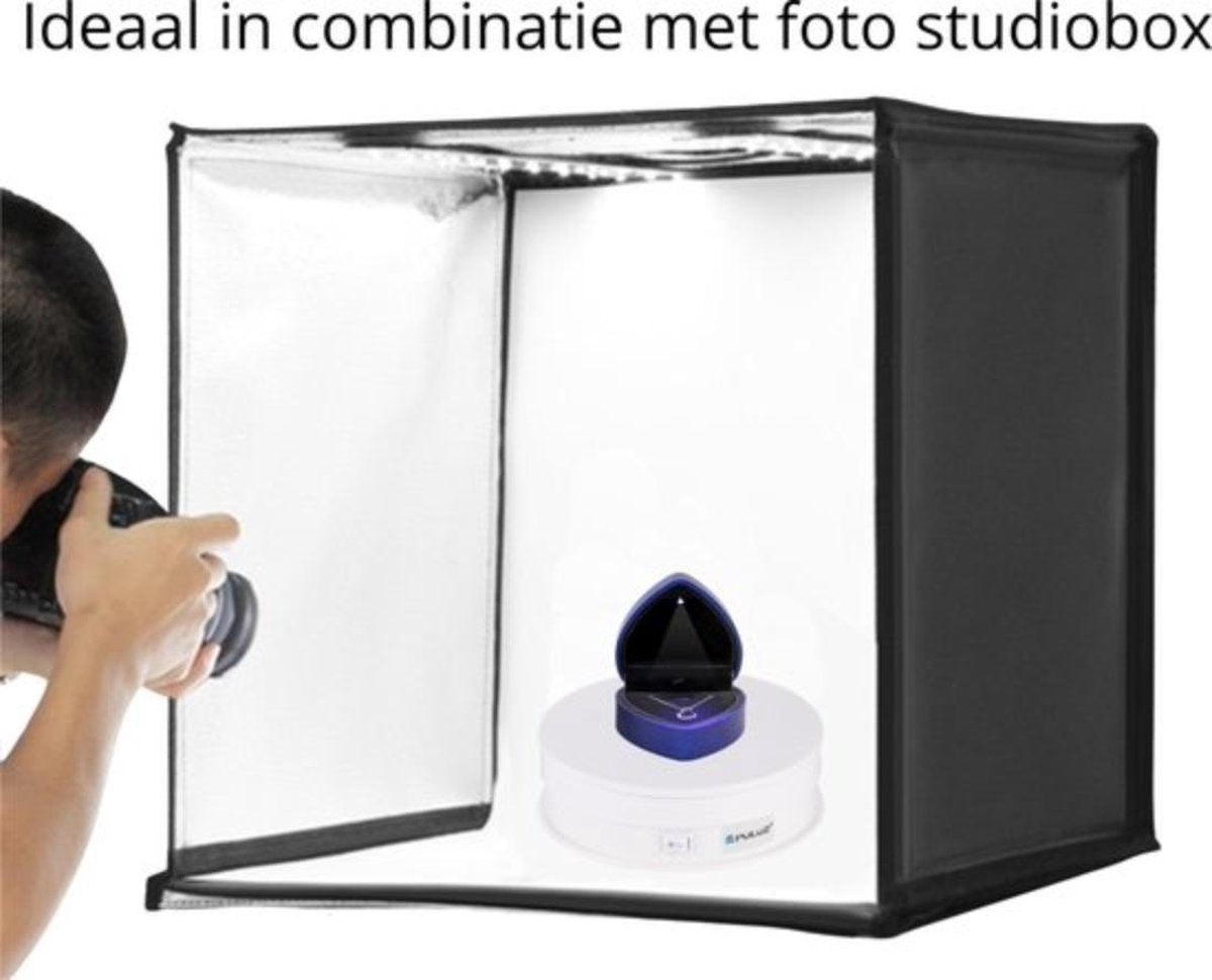 Puluz Elektrische draaiplateau voor fotostudio 30cm Wit