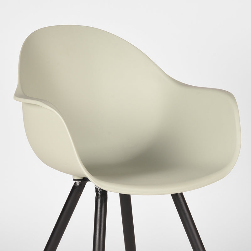 LABEL51 Eetkamerstoel Luca - Set van 2 - Eetkamer - Industrieel - Stoel - Eetkamerstoelen - Kunststof - Breeze - 58 x 54 x 85 cm