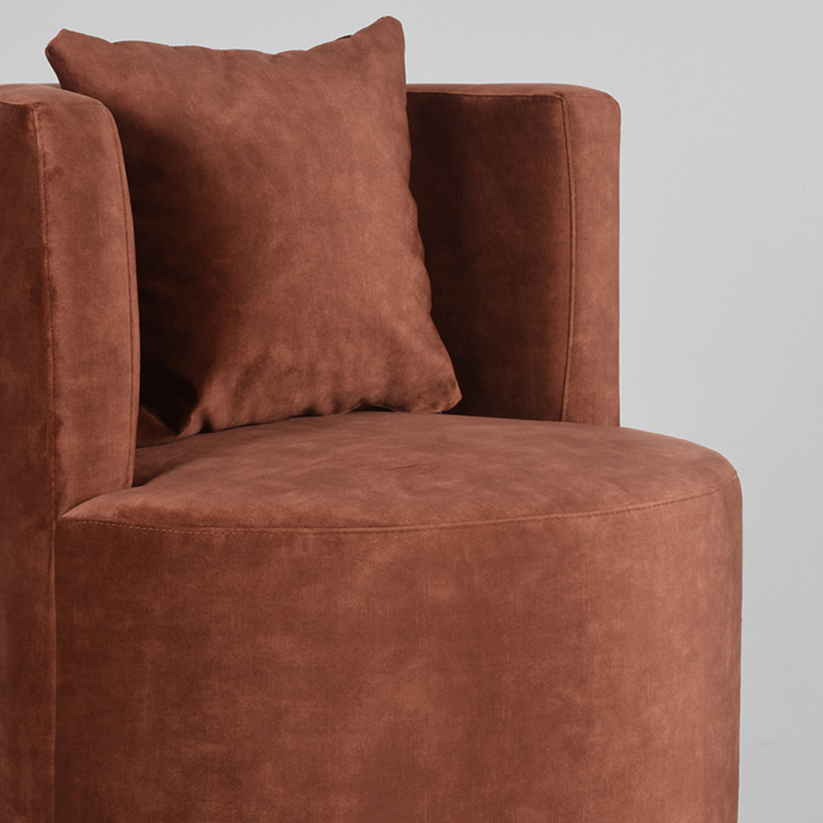 LABEL51 Fauteuil Evy - Rust - Velours - 65x65x75 cm