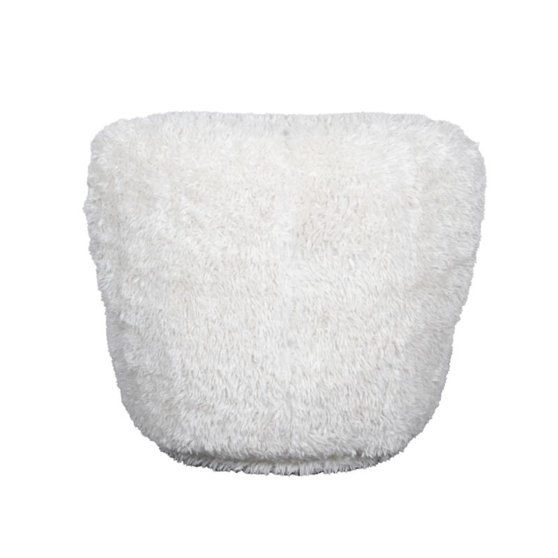 LABEL51 Draaifauteuil Doodle - Creme Fluffy - 90x87x73 cm