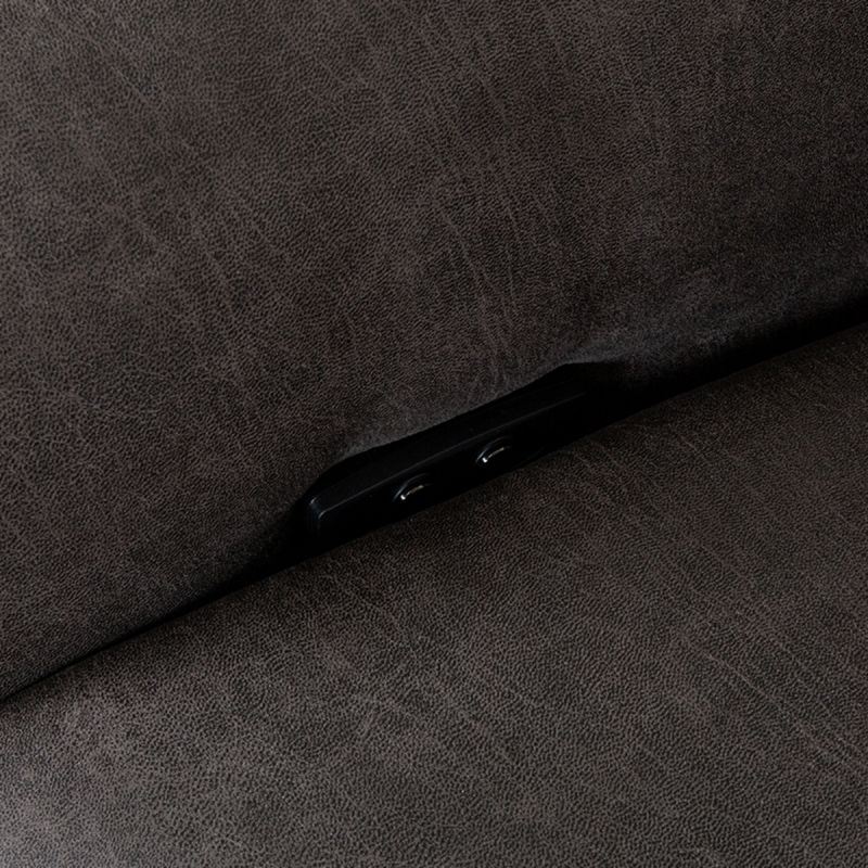 Label51 Elektrische Fauteuil Stockholm - Antraciet Micro Suede | Zwart Metaal - 77x87x112 cm
