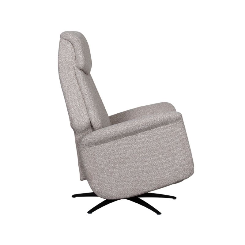 Label51 Elektrische Fauteuil Oslo Naturel Royal Boucle | Zwart Metaal 79x87x112 cm