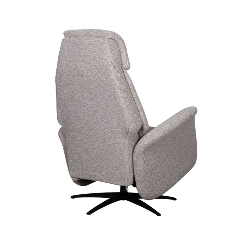 Label51 Elektrische Fauteuil Oslo Naturel Royal Boucle | Zwart Metaal 79x87x112 cm