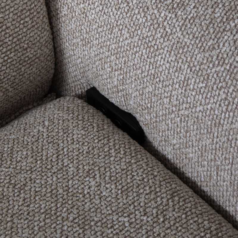 Label51 Elektrische Fauteuil Oslo Naturel Royal Boucle | Zwart Metaal 79x87x112 cm