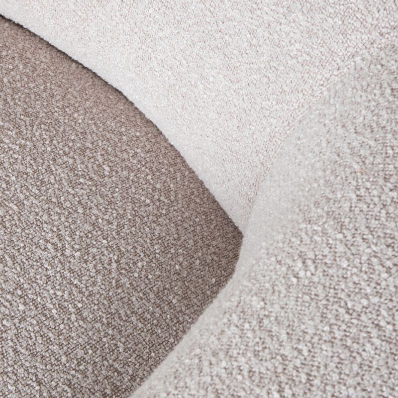 LABEL51 Draaifauteuil Valenza - Naturel Boucle | Zwart Eiken - 83x79x73 cm
