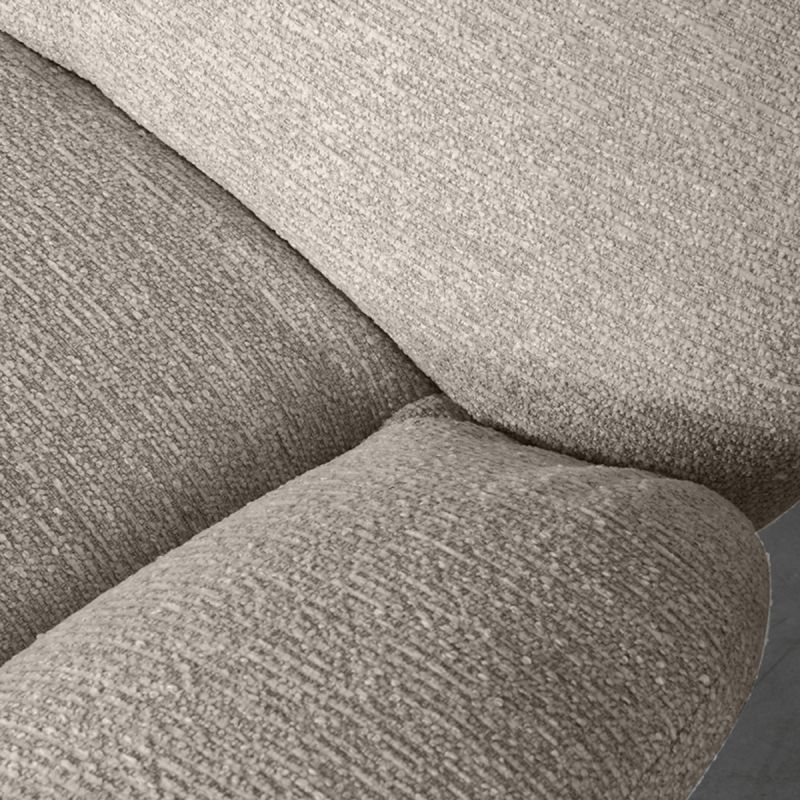 LABEL51 Draaifauteuil Clayton - Taupe Canyon | Zwart Metaal - 82x89x91 cm