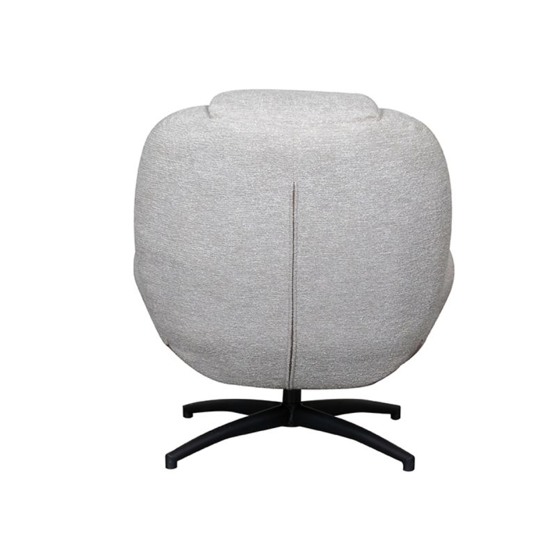 LABEL51 Draaifauteuil Clayton - Khaki Canyon | Zwart Metaal - 82x89x91 cm