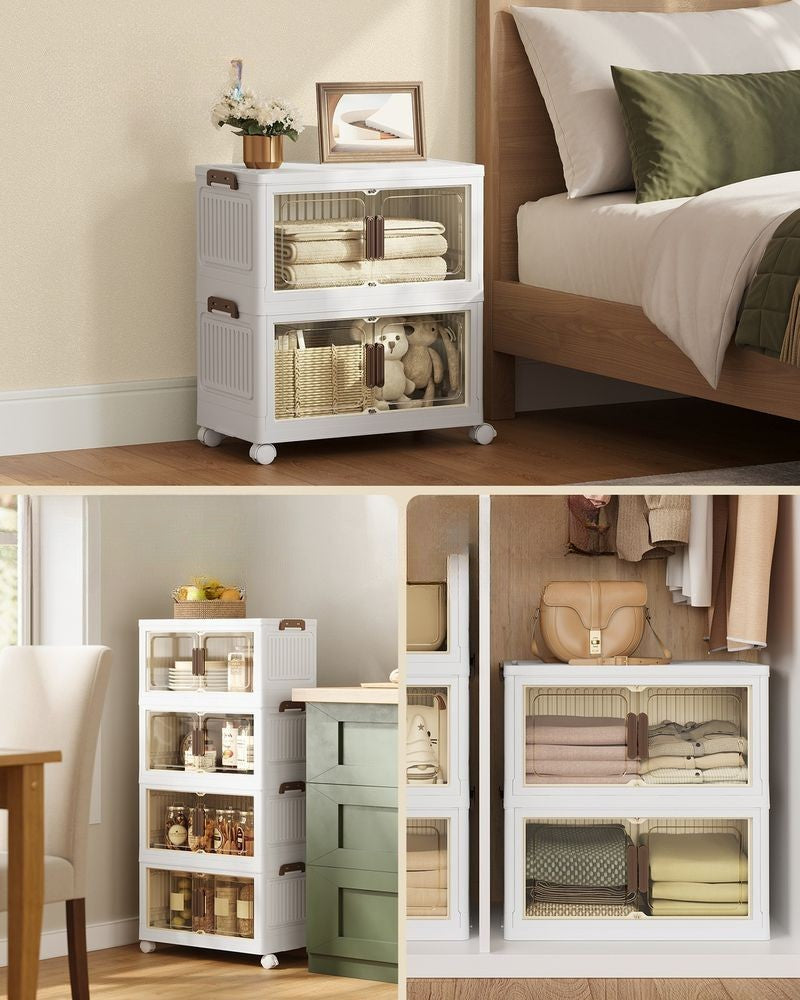 Nancy's Praiano Opbergboxen - Opbergdozen - Organizer - Wit - Kunststof - ± 55 x 30 x 110 cm