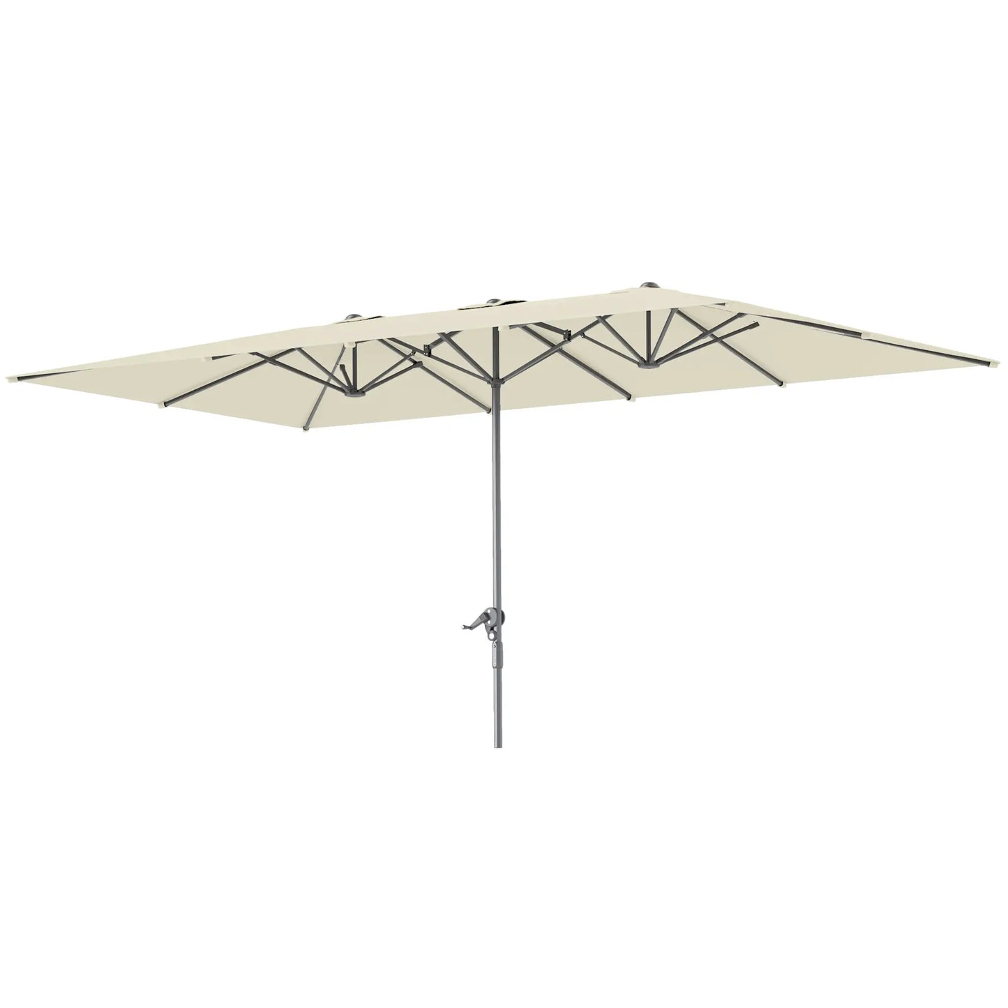 Nancy's Cremeno Parasol - Tuinparasol - UV-Bestendig - Roomwit- ± 450 x 265 x 265 cm