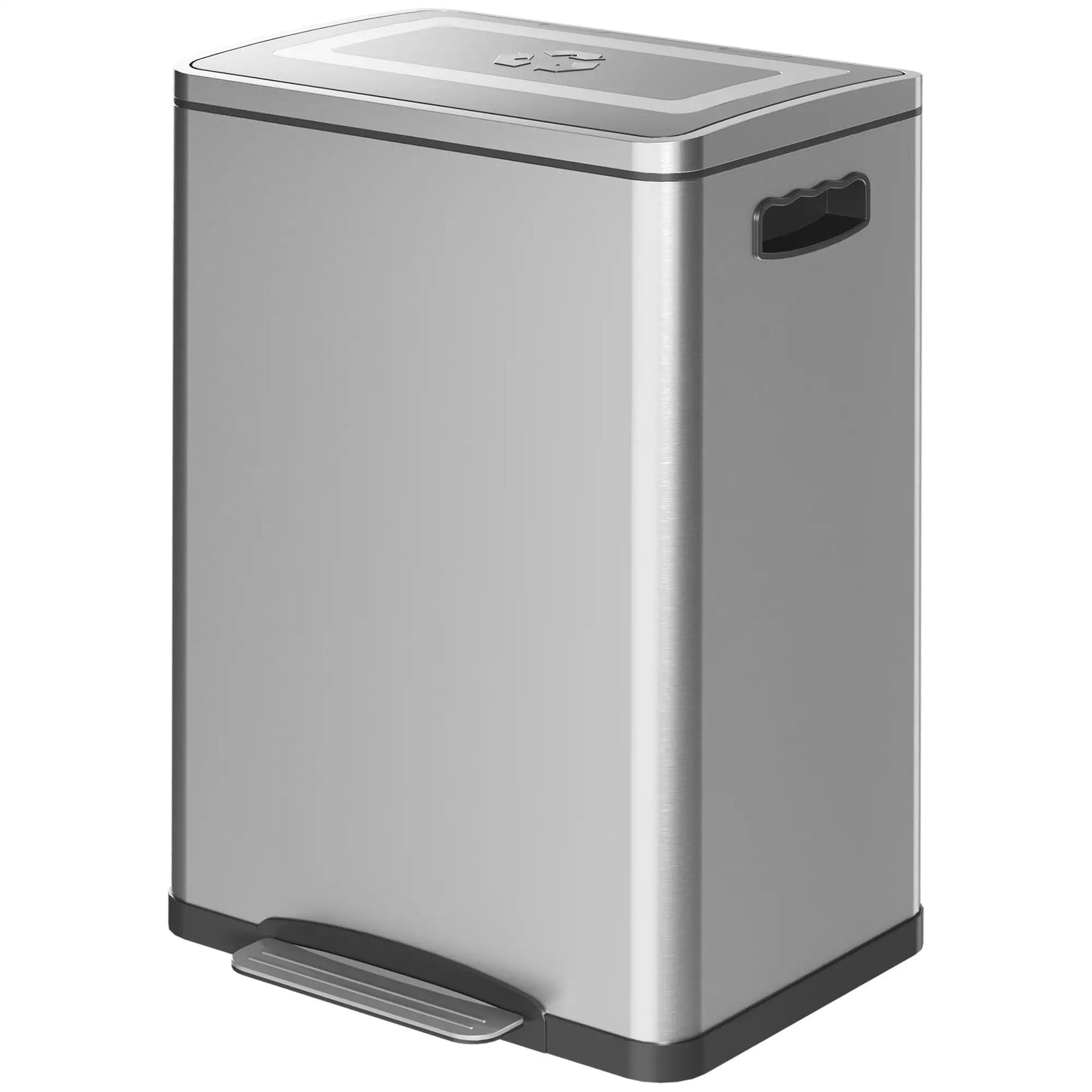 Nancy's Funes Afvalscheiding Prullenbak - Afvalemmer - Zilver - RVS - 2 x 20 Liter