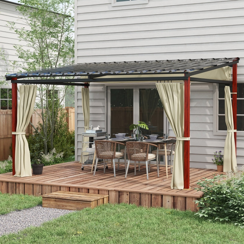 Nancy's Bingley Terrasoverkapping - Pergola - Paviljoen - Beige - ± 350 x 300 cm