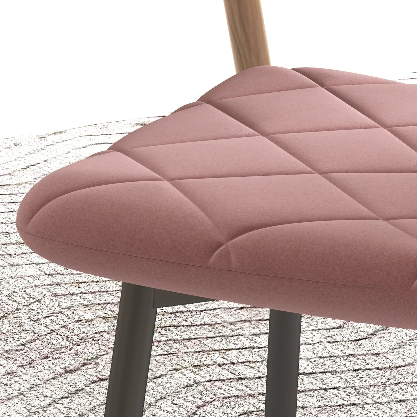 Nancy's Loreo Eetkamerstoelen - Set van 4 - Roze - Fluweel