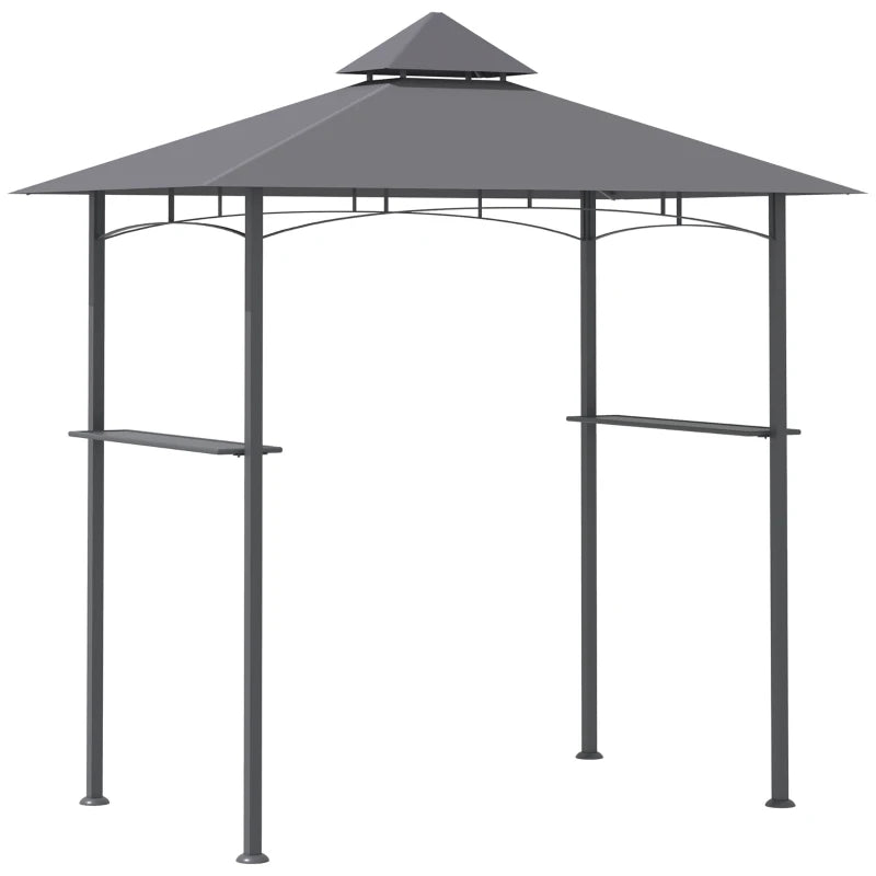 Nancy's Palmaz Paviljoen - Grillpaviljoen - Barbecuepaviljoen - Grijs - ± 240 x 150 x 250 cm