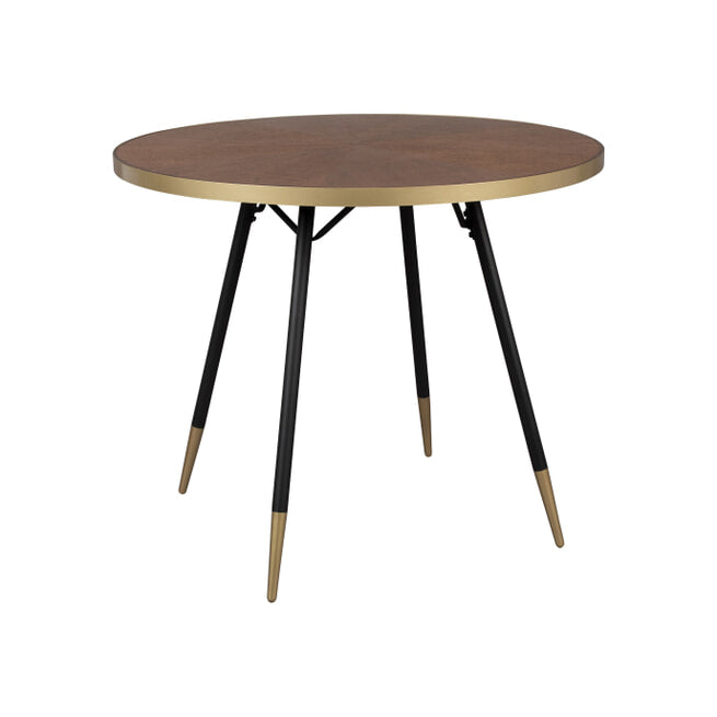 Nancy's Oradell Tafel - Industrieel -Goud- Mdf, IJzer, Kunststof - 91 cm x 91 cm x 75 cm