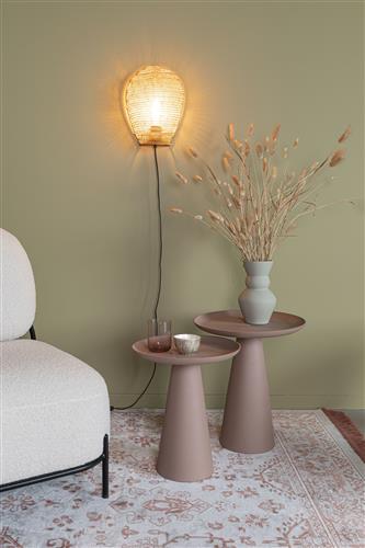 Nancy's Estela Side table - Coffee table - Round - Pink - Steel - ± Ø 35 x 40 cm