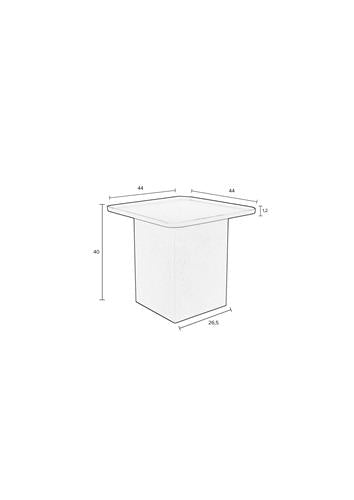 Nancy's Rates Bijzettafel - Salontafel - Vierkant - Beige - Staal - ± 45 x 40 cm