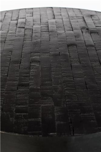 Table de bar Nancy's South Miami - Industriel - Noir - Teck, Acier, Contreplaqué - 75 cm x 75 cm x 110 cm