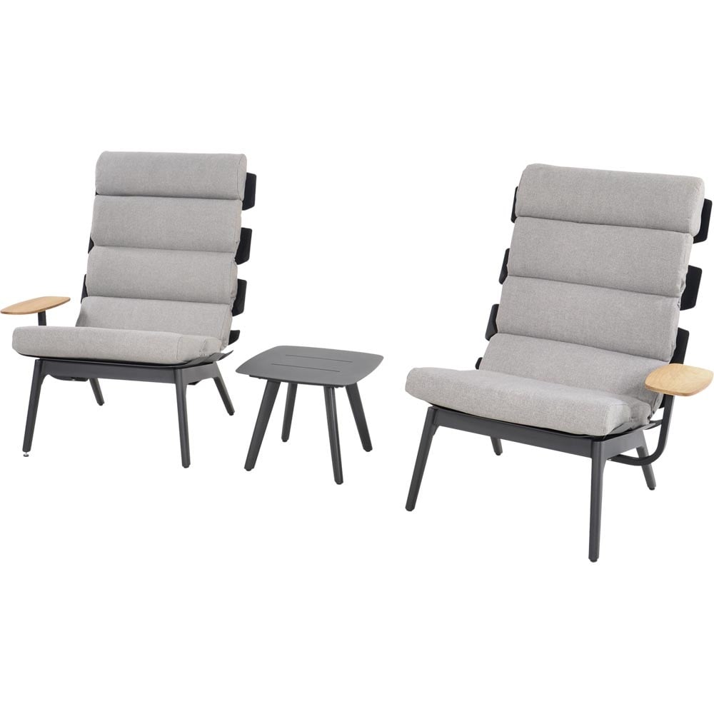 Nancy's Side Up Loungestoelen - Set van 2 - Ligstoel - Tuinstoelen - Lounge set