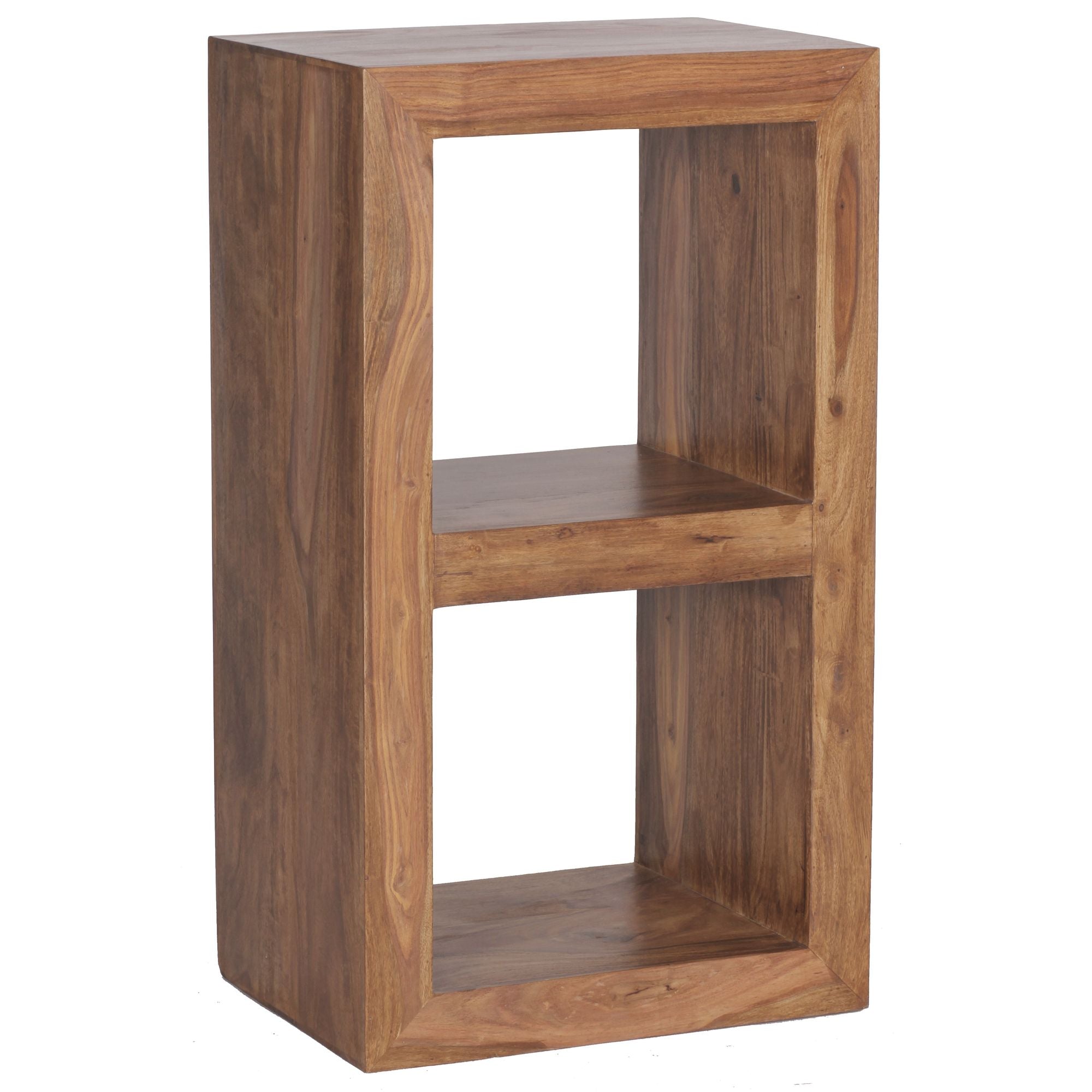 Nancy's Bridgeport Wandkast - Boekenkast - Vakkenkast - Massief Sheeshamhout - ± 50 x 35 x 90 cm