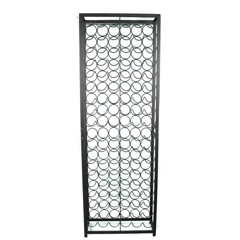 Eleganca Modern Wine Rack XL - Pour 108 bouteilles - Noir - Acier - ± 65 x 25 x 190 cm